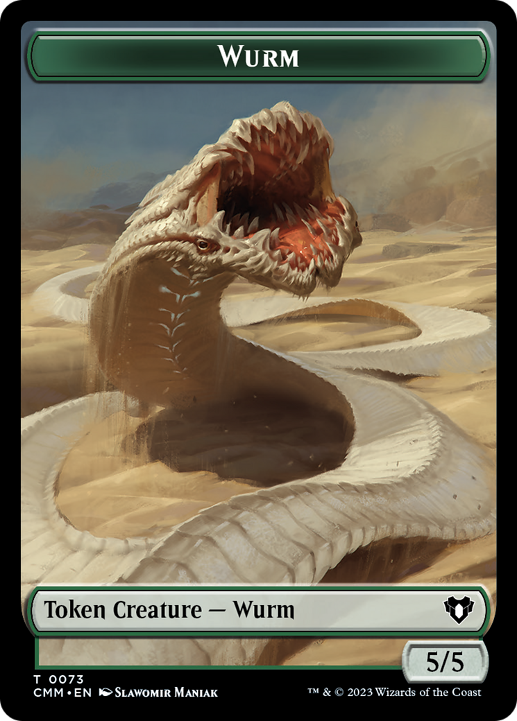 Wurm // Spider Double-Sided Token [Commander Masters Tokens] | North Game Den
