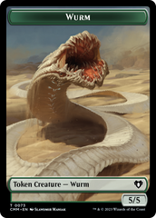 Wurm // Spider Double-Sided Token [Commander Masters Tokens] | North Game Den