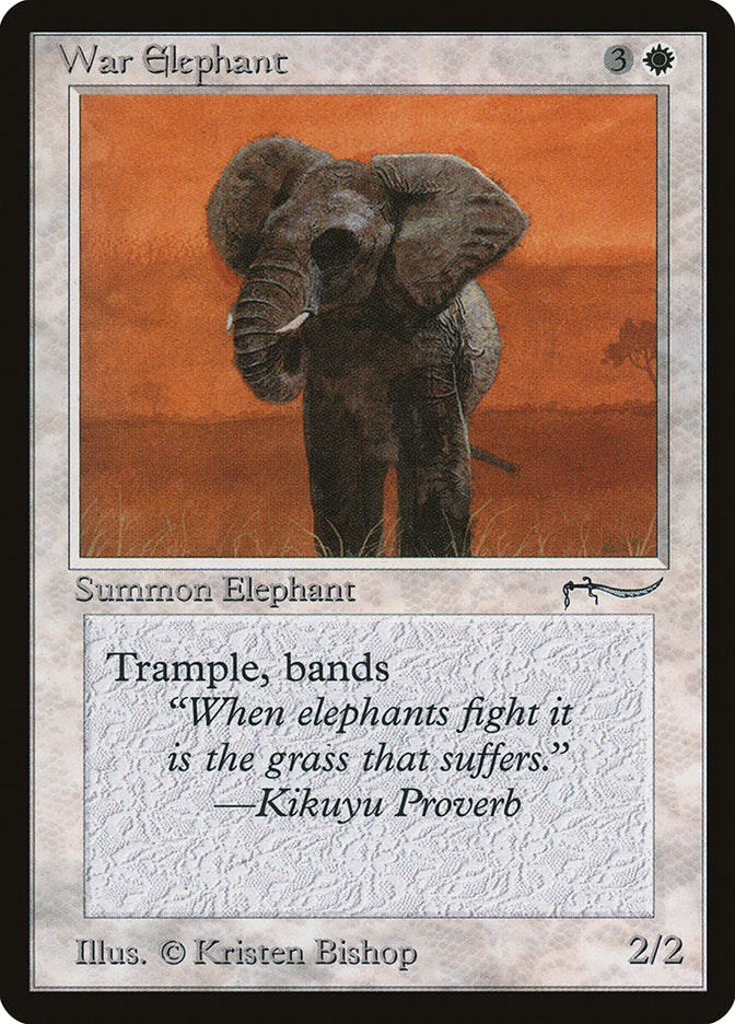 War Elephant (Dark Mana Cost) [Arabian Nights] | North Game Den