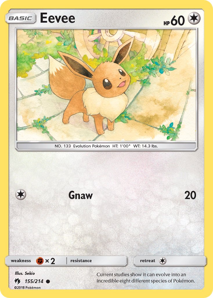 Eevee (155/214) (Let's Play, Eevee Cracked Ice Holo) (Theme Deck Exclusives) [Sun & Moon: Lost Thunder] | North Game Den