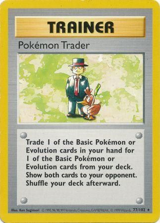 Pokemon Trader (77/102) [Base Set Shadowless Unlimited] | North Game Den