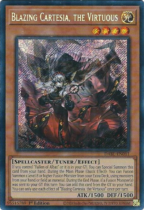 Blazing Cartesia, the Virtuous [DABL-EN011] Secret Rare | North Game Den