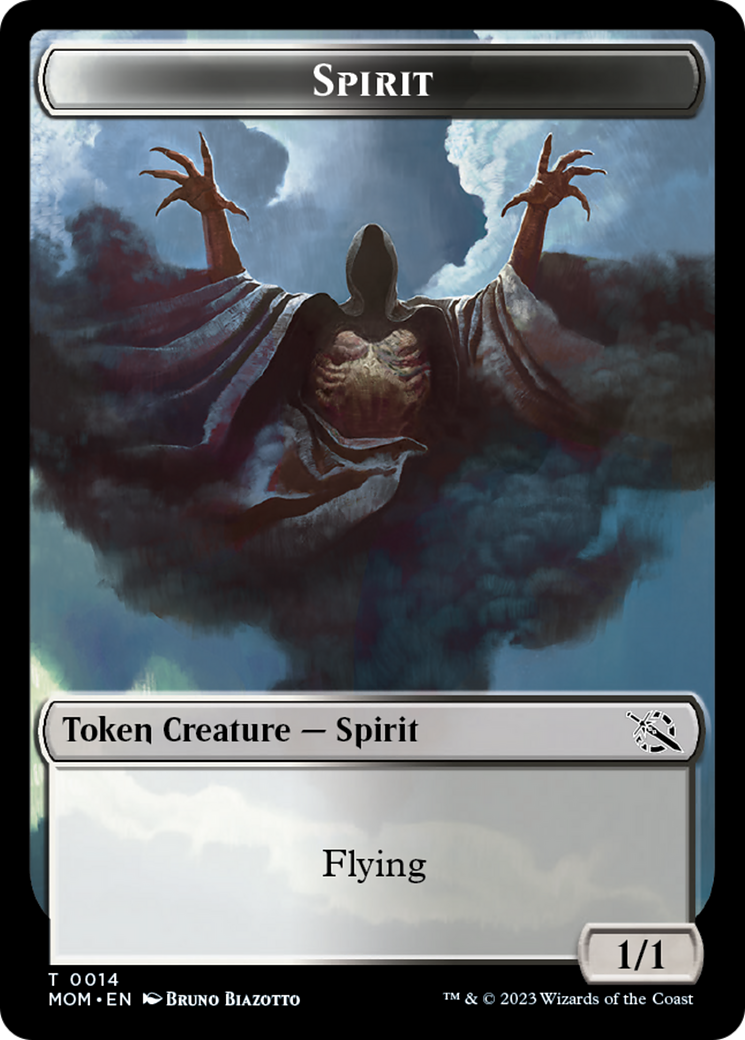 Treasure (20) // Spirit (14) Double-Sided Token [March of the Machine Tokens] | North Game Den