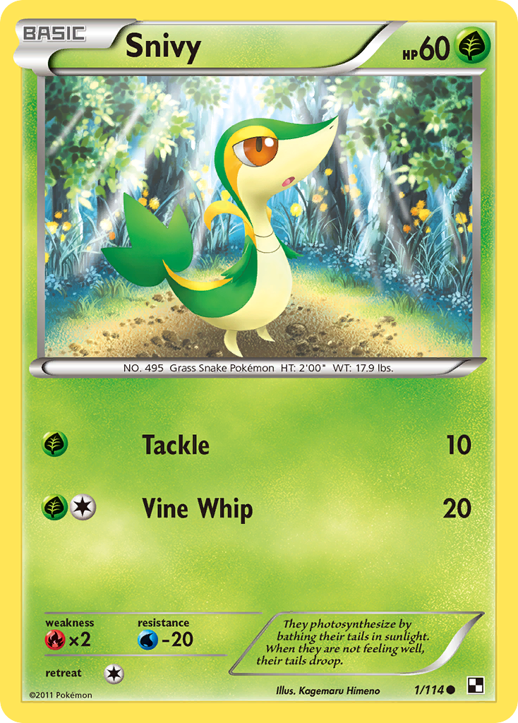 Snivy (1/114) (Cosmos Holo) [Black & White: Base Set] | North Game Den