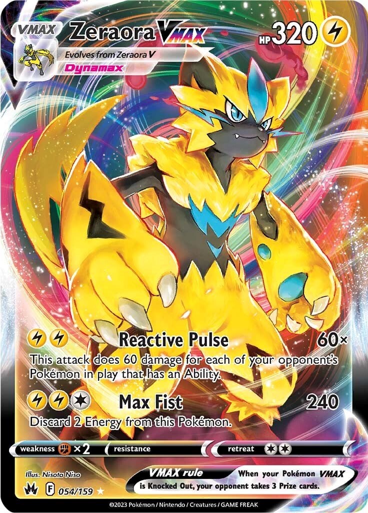 Zeraora VMAX (054/159) [Sword & Shield: Crown Zenith] | North Game Den