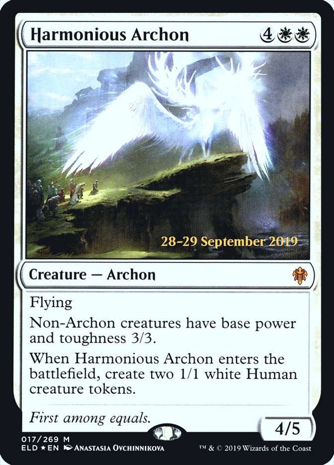 Harmonious Archon  [Throne of Eldraine Prerelease Promos] | North Game Den