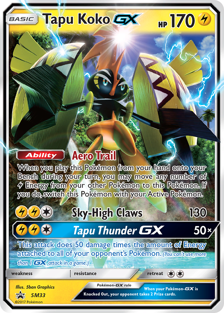 Tapu Koko GX (SM33) [Sun & Moon: Black Star Promos] | North Game Den