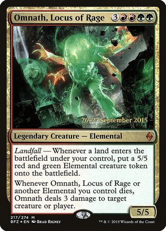 Omnath, Locus of Rage [Battle for Zendikar Promos] | North Game Den