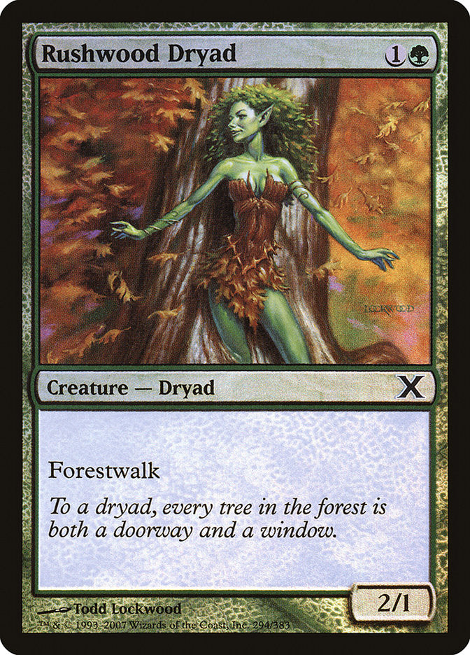 Rushwood Dryad (Premium Foil) [Tenth Edition] | North Game Den