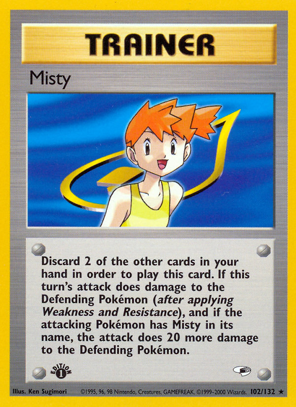 Misty (102/132) [Gym Heroes 1st Edition] | North Game Den