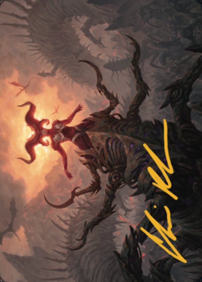 Sheoldred, the Apocalypse Art Card (Gold-Stamped Signature) [Dominaria United Art Series] | North Game Den