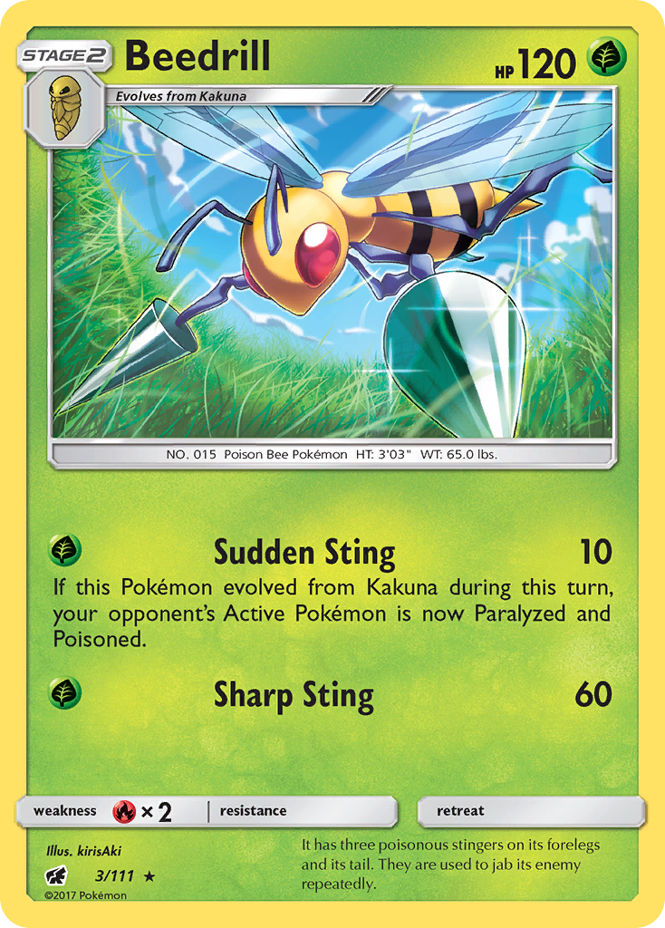 Beedrill (3/111) [Sun & Moon: Crimson Invasion] | North Game Den