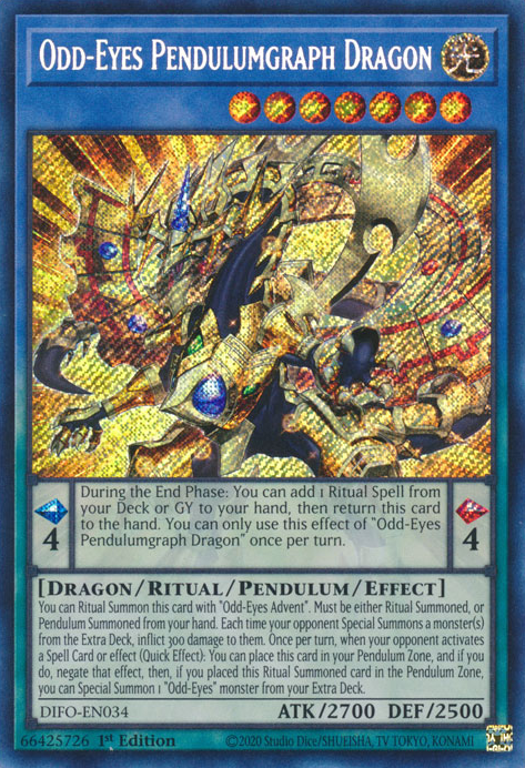 Odd-Eyes Pendulumgraph Dragon [DIFO-EN034] Secret Rare | North Game Den