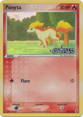 Ponyta (78/113) (Stamped) [EX: Delta Species] | North Game Den