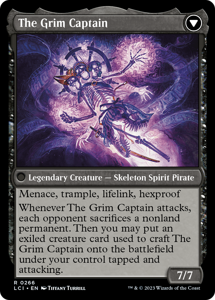 Throne of the Grim Captain // The Grim Captain [The Lost Caverns of Ixalan Prerelease Cards] | North Game Den