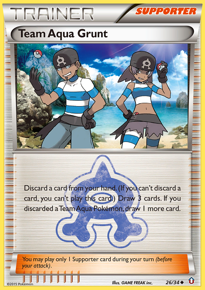 Team Aqua Grunt (26/34) [XY: Double Crisis] | North Game Den