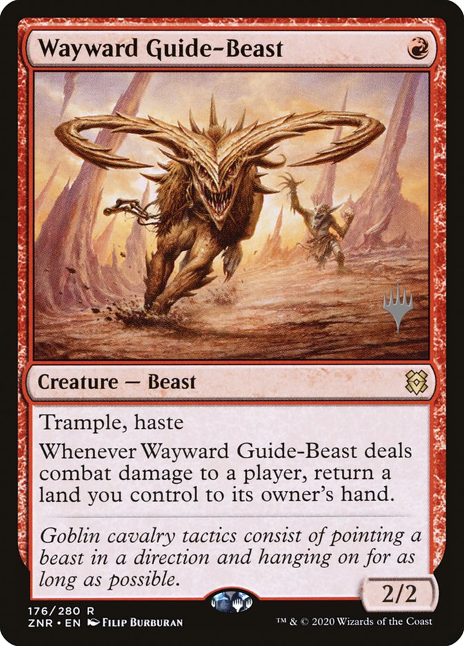 Wayward Guide-Beast (Promo Pack) [Zendikar Rising Promos] | North Game Den