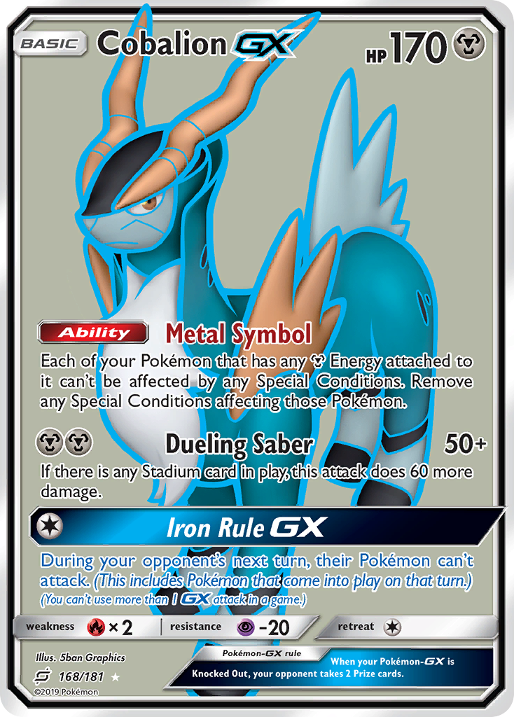 Cobalion GX (168/181) [Sun & Moon: Team Up] | North Game Den