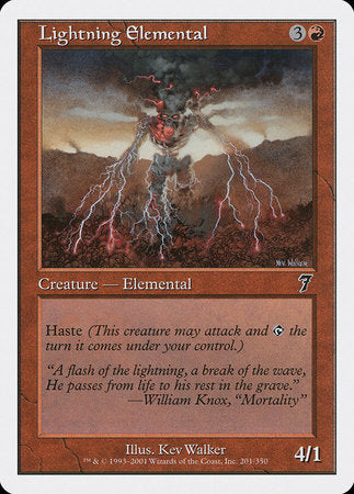 Lightning Elemental [Seventh Edition] | North Game Den