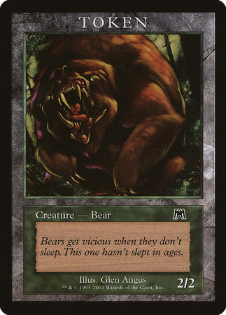 Bear Token (Onslaught) [Magic Player Rewards 2003] | North Game Den