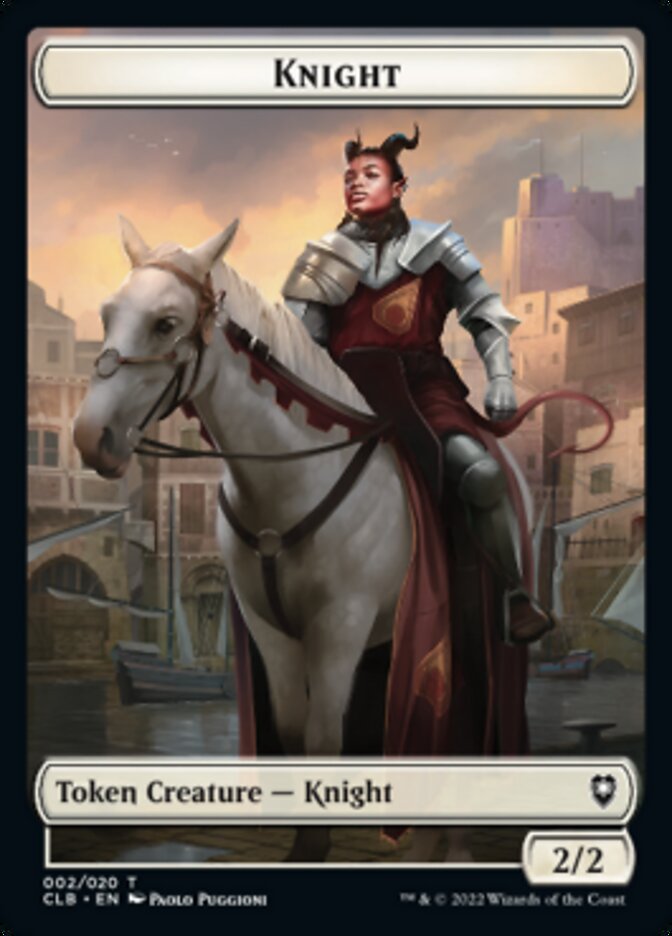 Treasure // Knight Double-sided Token [Commander Legends: Battle for Baldur's Gate Tokens] | North Game Den