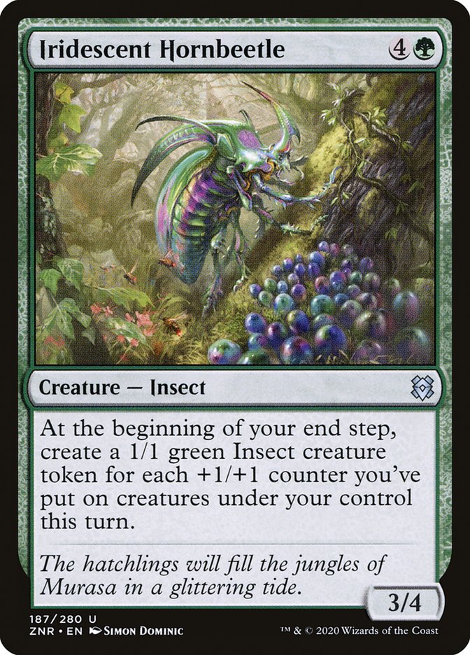 Iridescent Hornbeetle [Zendikar Rising] | North Game Den