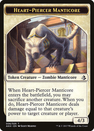 Heart-Piercer Manticore Token [Amonkhet Tokens] | North Game Den