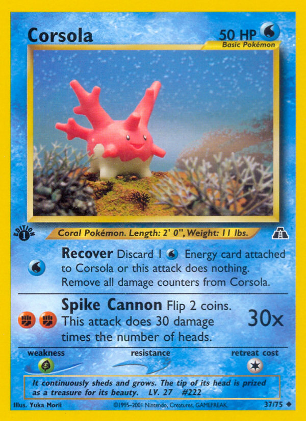 Corsola (37/75) [Neo Discovery 1st Edition] | North Game Den