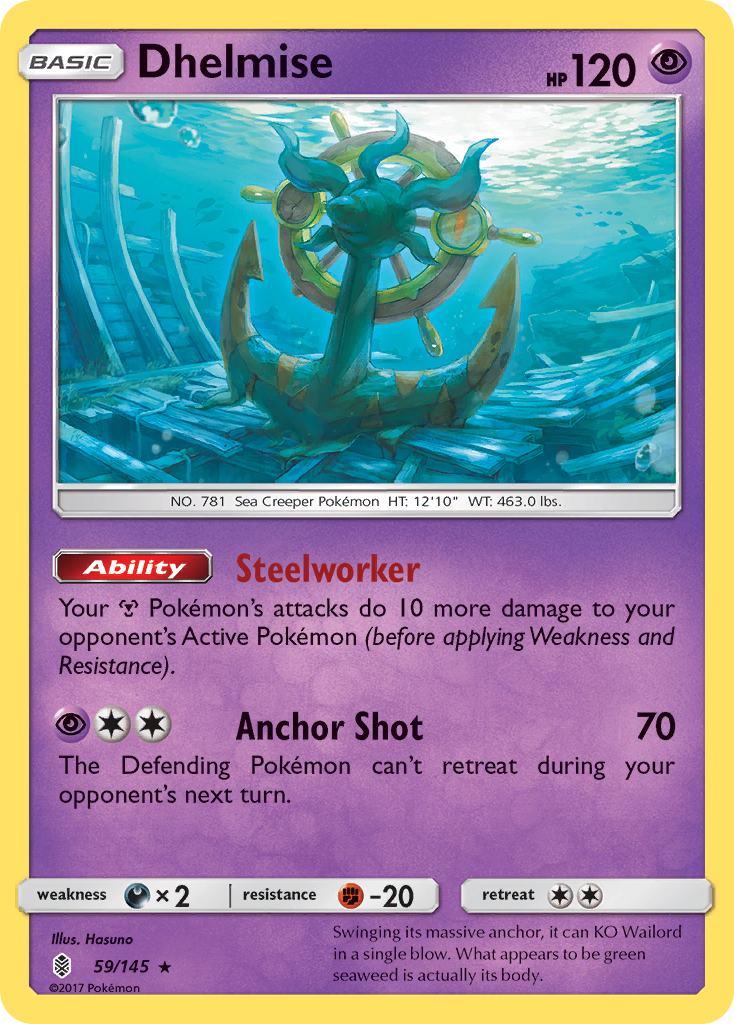 Dhelmise (59/145) [Sun & Moon: Guardians Rising] | North Game Den