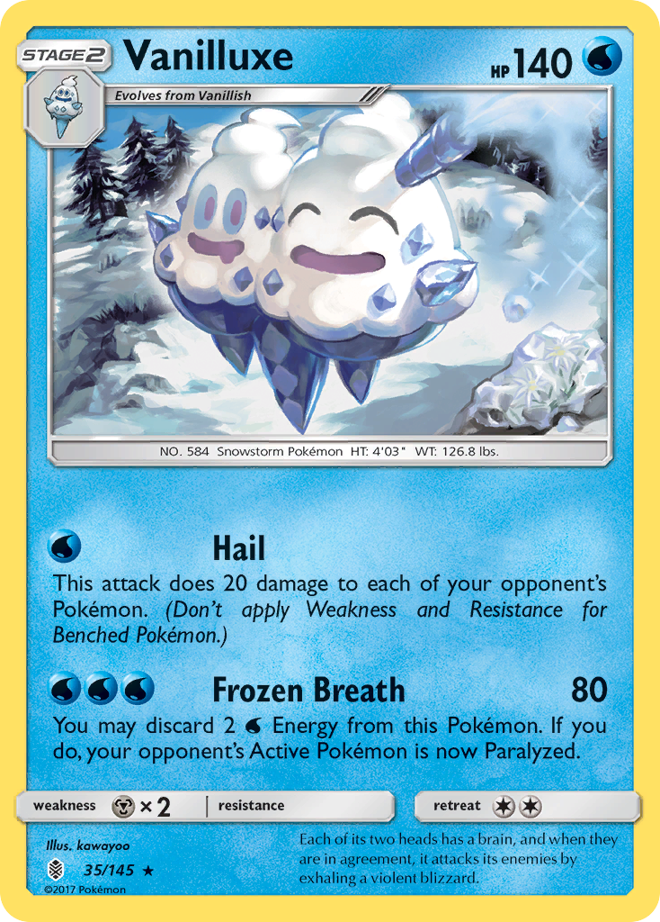 Vanilluxe (35/145) [Sun & Moon: Guardians Rising] | North Game Den