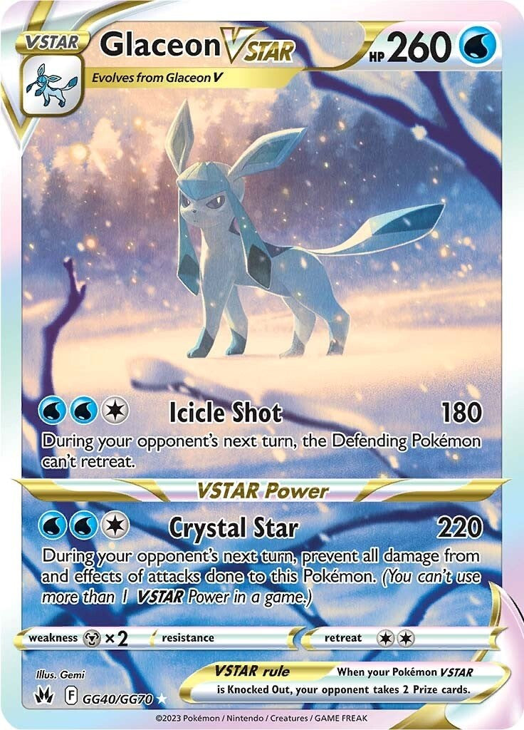 Glaceon VSTAR (GG40/GG70) [Sword & Shield: Crown Zenith] | North Game Den