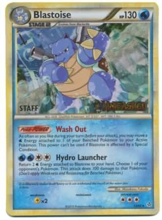 Blastoise (13/95) (Staff Prerelease Promo) [HeartGold & SoulSilver: Black Star Promos] | North Game Den