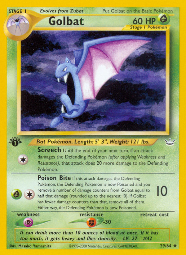 Golbat (29/64) [Neo Revelation 1st Edition] | North Game Den