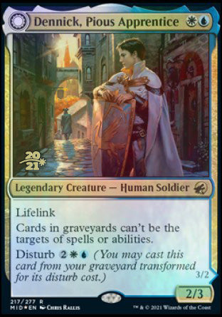 Dennick, Pious Apprentice // Dennick, Pious Apparition [Innistrad: Midnight Hunt Prerelease Promos] | North Game Den