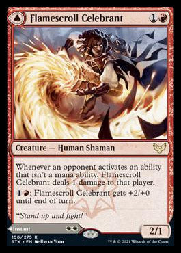 Flamescroll Celebrant // Revel in Silence [Strixhaven: School of Mages] | North Game Den