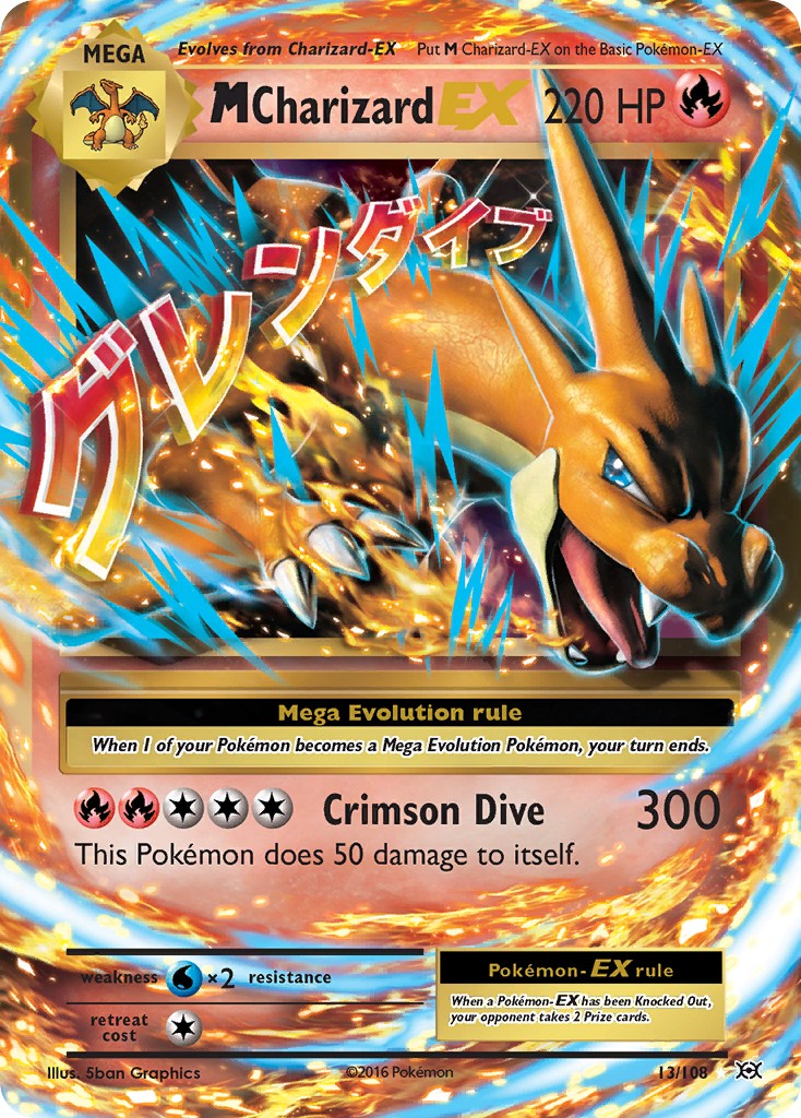 M Charizard EX (13/108) [XY: Evolutions] | North Game Den