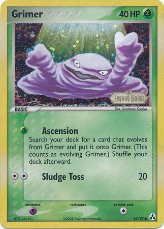 Grimer (54/92) (Stamped) [EX: Legend Maker] | North Game Den