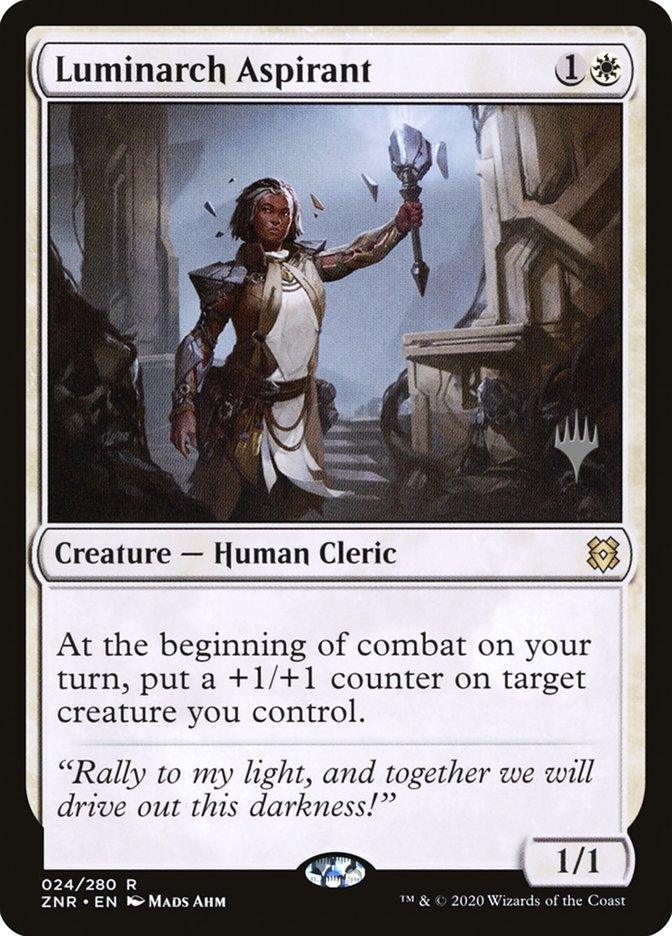 Luminarch Aspirant (Promo Pack) [Zendikar Rising Promos] | North Game Den