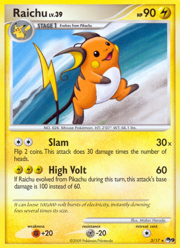 Raichu (3/17) [POP Series 9] | North Game Den