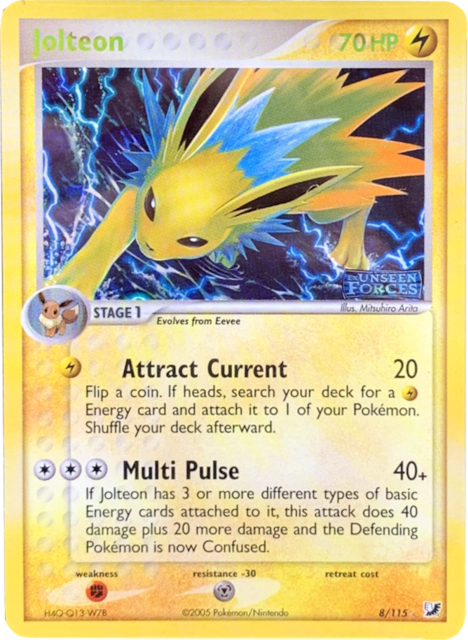 Jolteon (8/115) (Stamped) [EX: Unseen Forces] | North Game Den