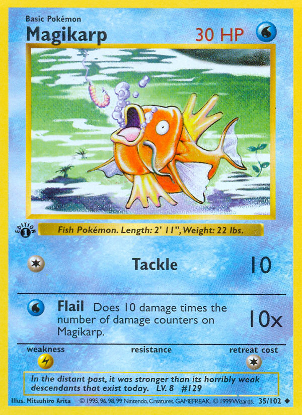 Magikarp (35/102) (Shadowless) [Base Set 1st Edition] | North Game Den