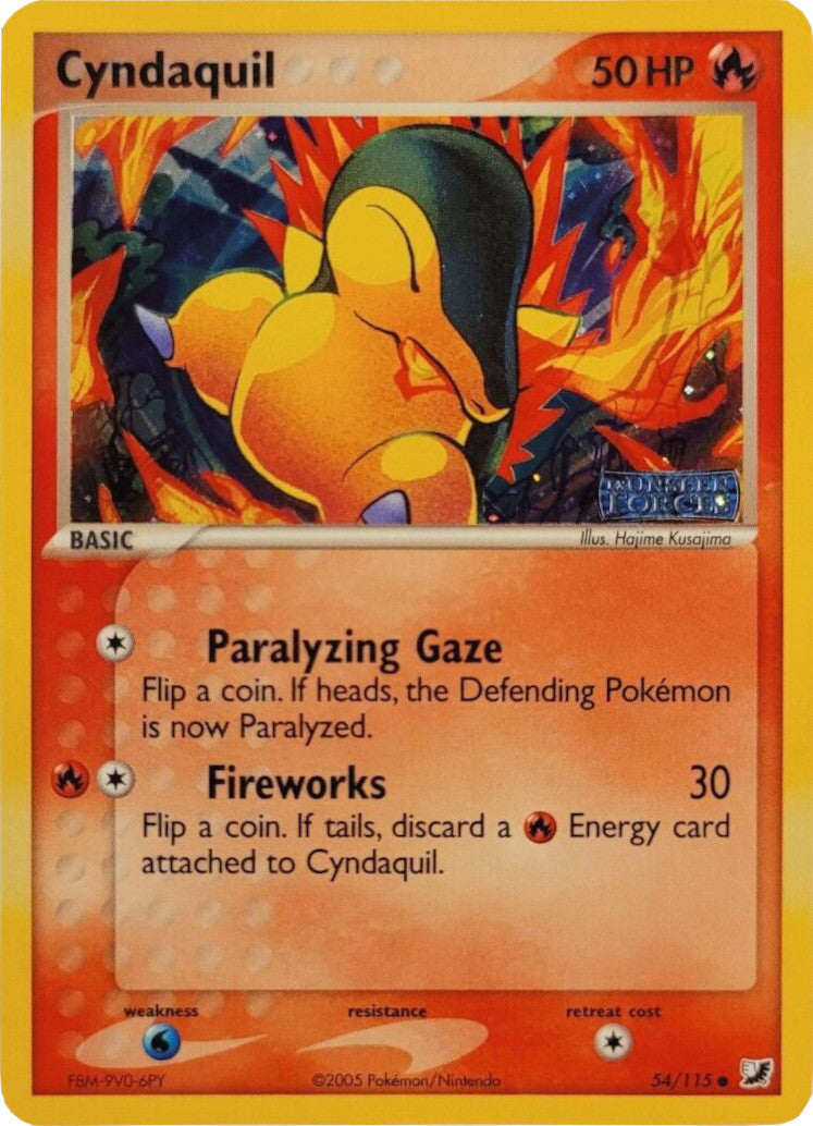 Cyndaquil (54/115) (Stamped) [EX: Unseen Forces] | North Game Den