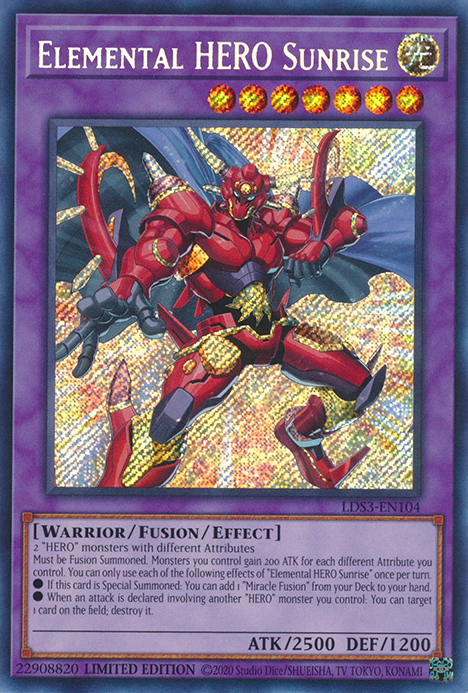 Elemental HERO Sunrise [LDS3-EN104] Secret Rare | North Game Den