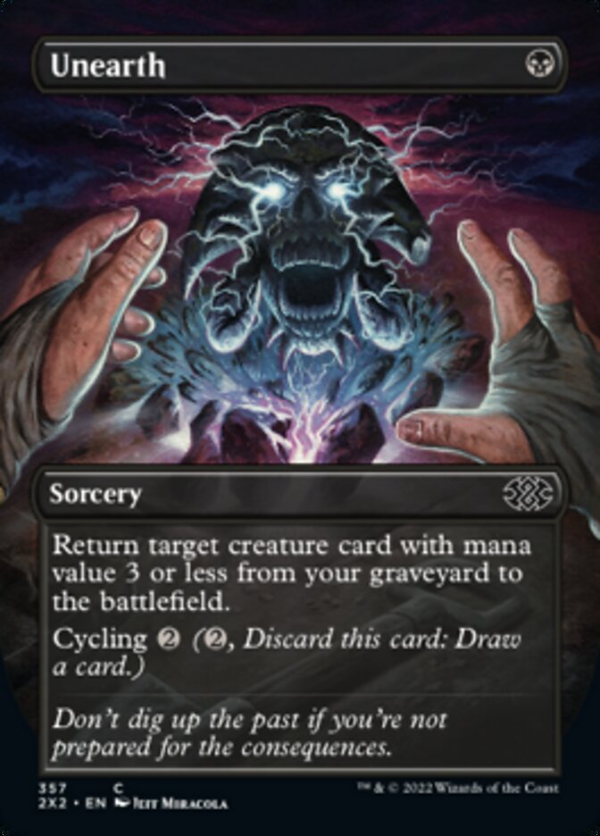 Unearth (Borderless Alternate Art) [Double Masters 2022] | North Game Den