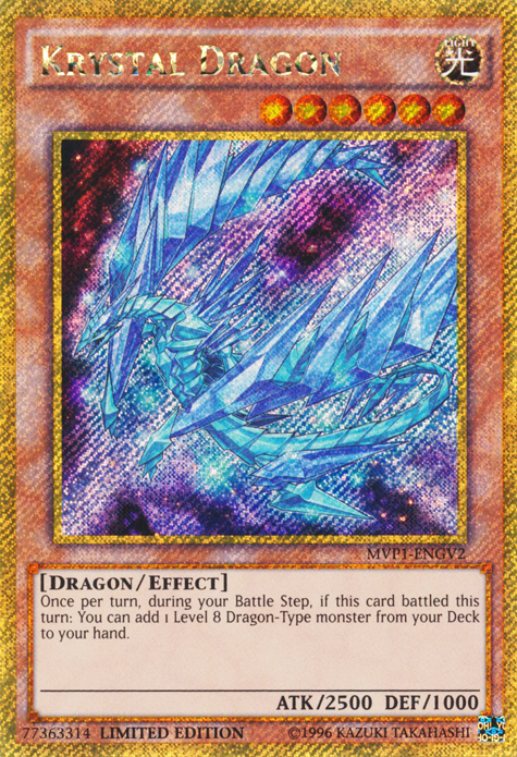 Krystal Dragon [MVP1-ENGV2] Gold Secret Rare | North Game Den