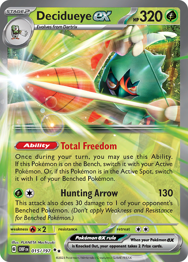 Decidueye ex (015/197) [Scarlet & Violet: Obsidian Flames] | North Game Den