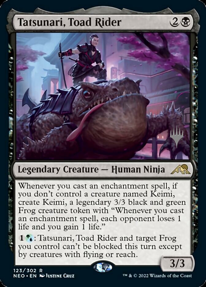 Tatsunari, Toad Rider (Promo Pack) [Kamigawa: Neon Dynasty Promos] | North Game Den