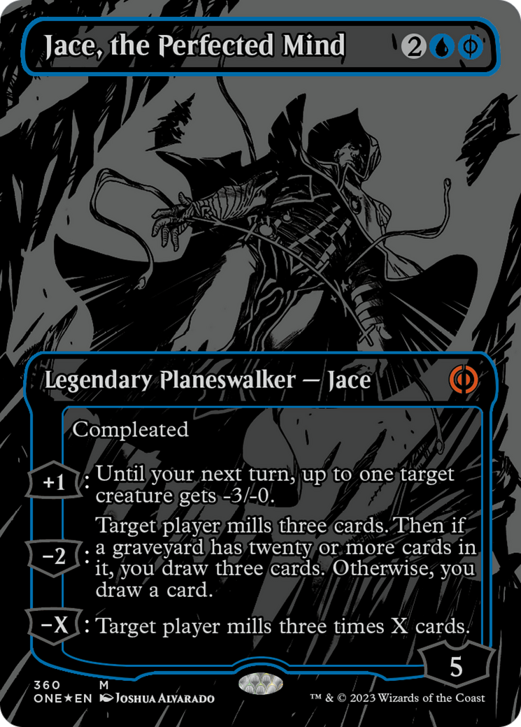 Jace, the Perfected Mind (Oil Slick Raised Foil) [Phyrexia: All Will Be One] | North Game Den
