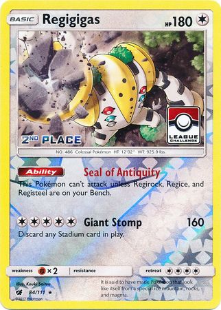 Regigigas (84/111) (League Promo 2nd Place) [Sun & Moon: Crimson Invasion] | North Game Den