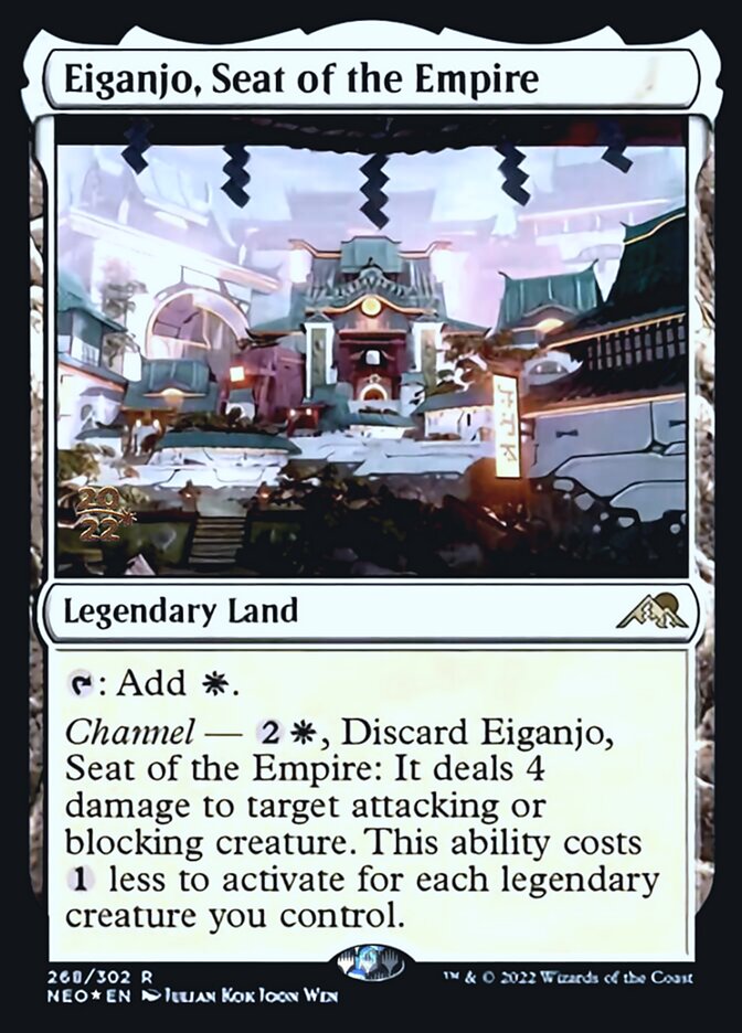 Eiganjo, Seat of the Empire [Kamigawa: Neon Dynasty Prerelease Promos] | North Game Den